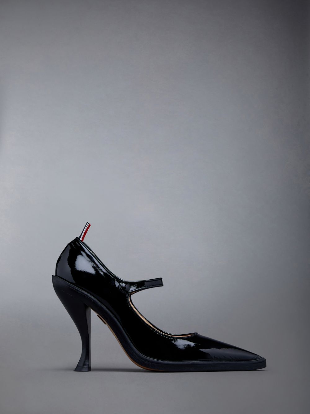 Chaussures À Talons Thom Browne Soft Patent Leather Curved Pointed Toe John Femme Noir | FKI74K24185