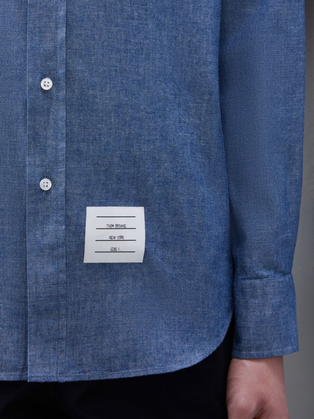 Chemises Thom Browne Chambray 4-Bar Homme Bleu | GZC38P67484