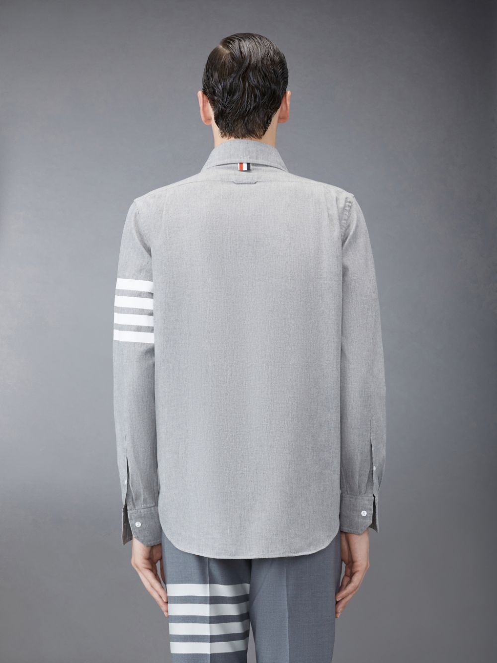 Chemises Thom Browne Chambray 4-Bar Homme Grise | GGZ47P20131