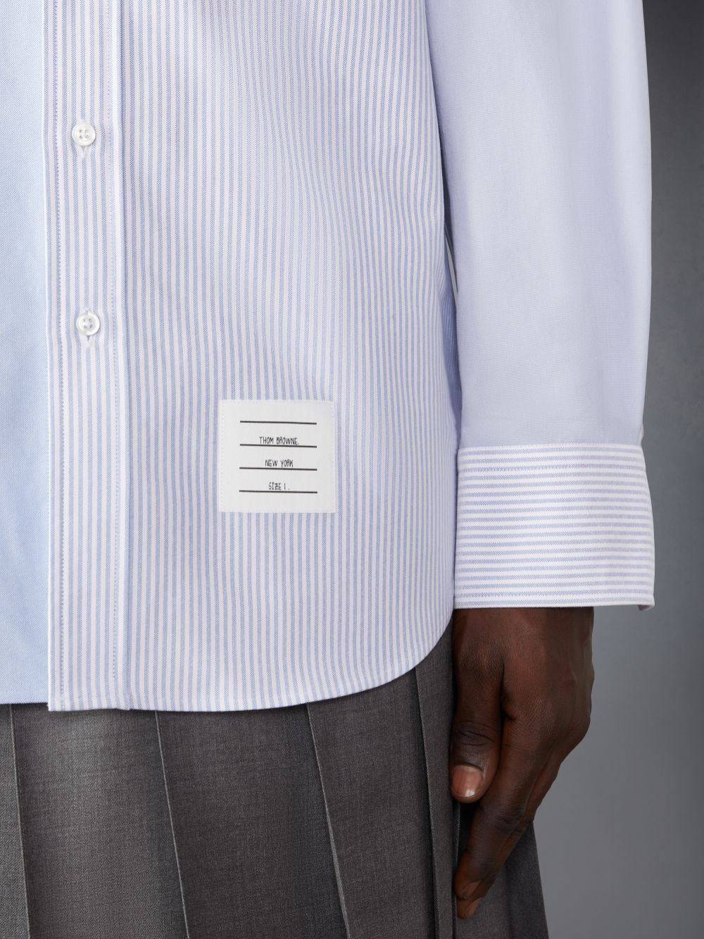 Chemises Thom Browne Cotton 4-Bar Oversized Homme Bleu | REU71G40226