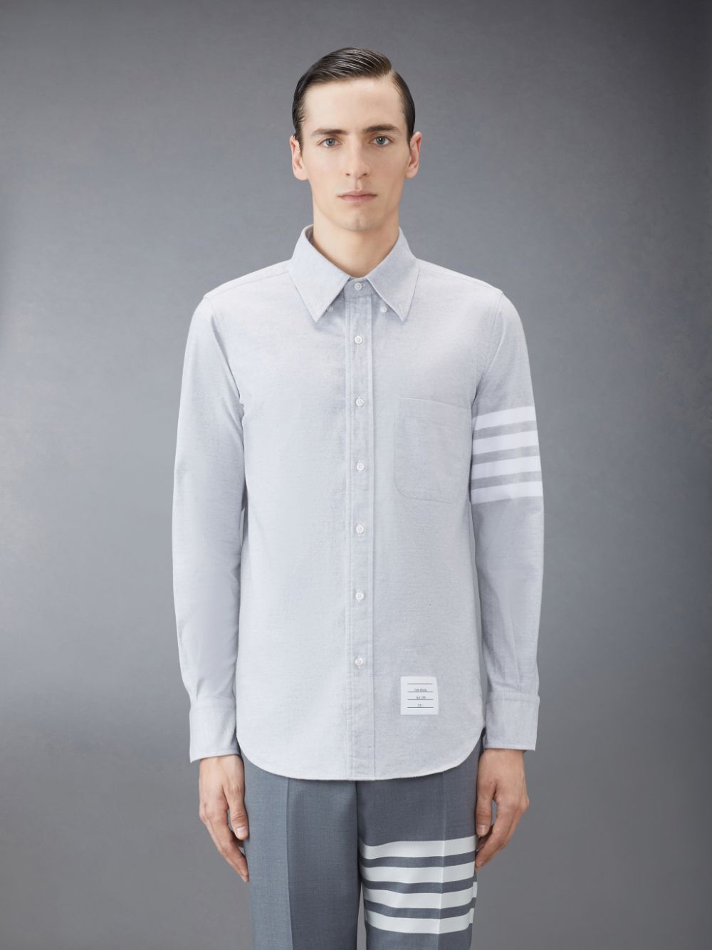 Chemises Thom Browne Flannel 4-Bar Homme Grise | GBM16H22986