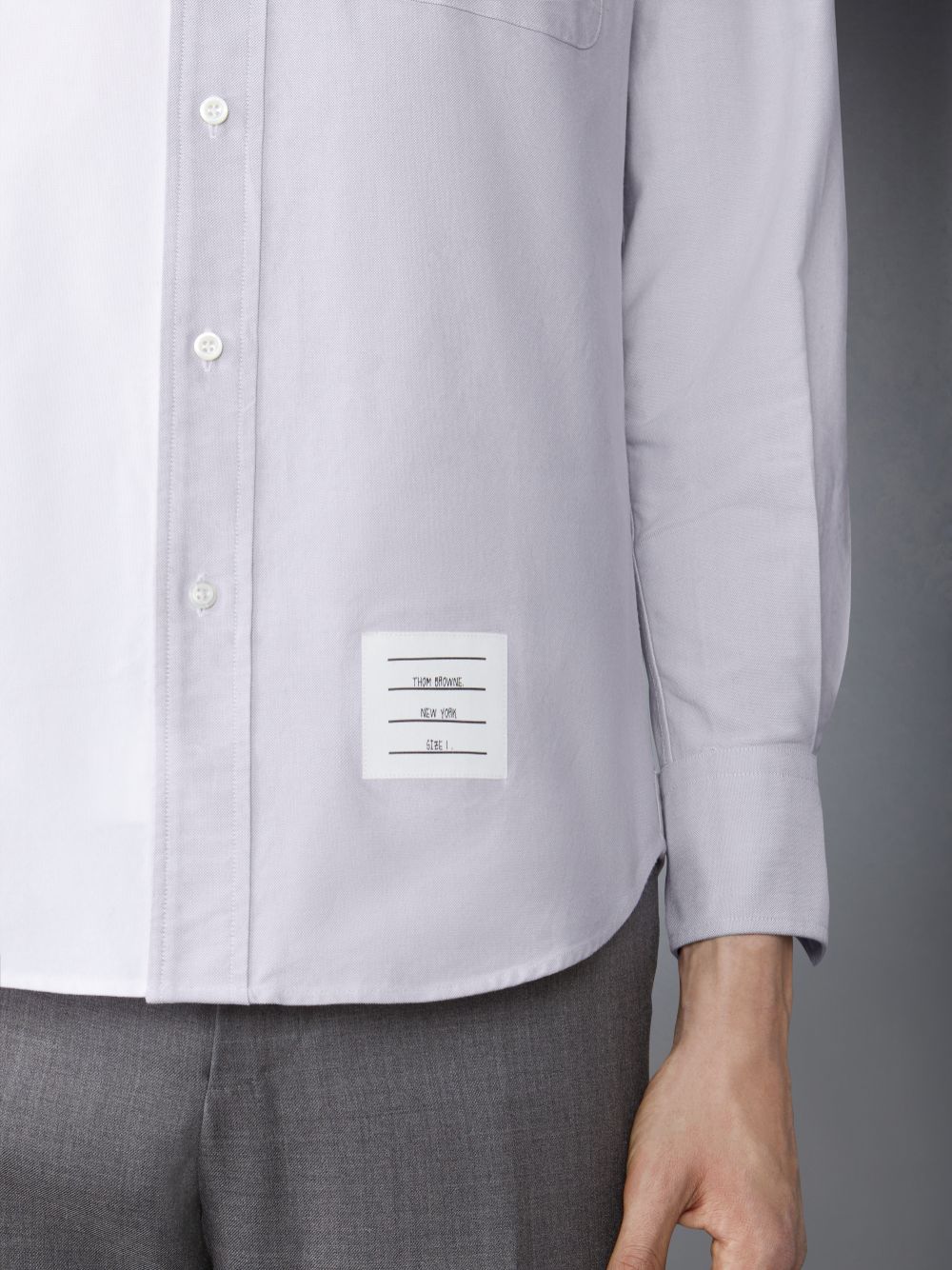 Chemises Thom Browne Funmix Oxford Homme Grise | NBB74L45286