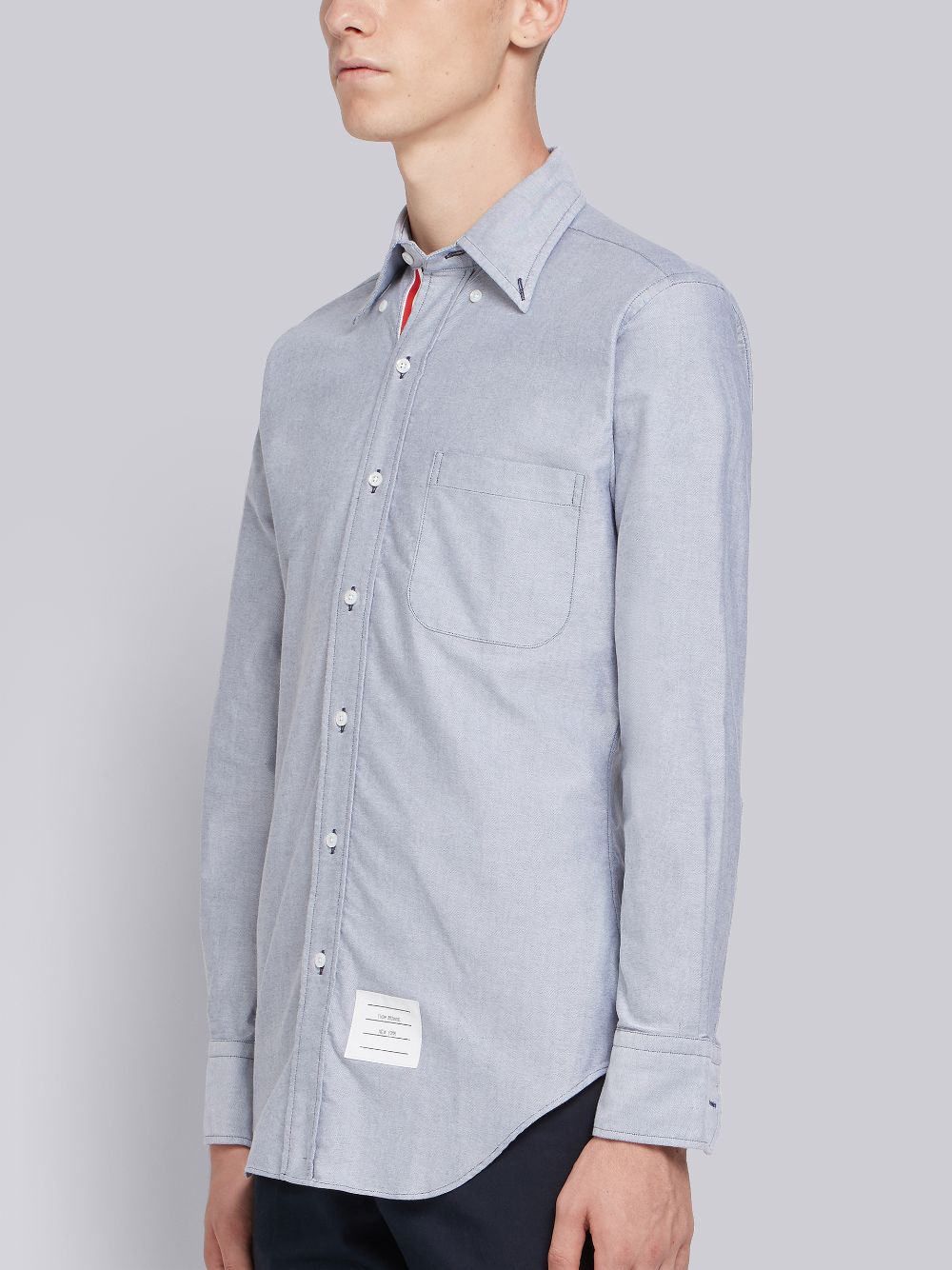Chemises Thom Browne Grosgrain Placket Oxford Homme Bleu | ZMB50T63698