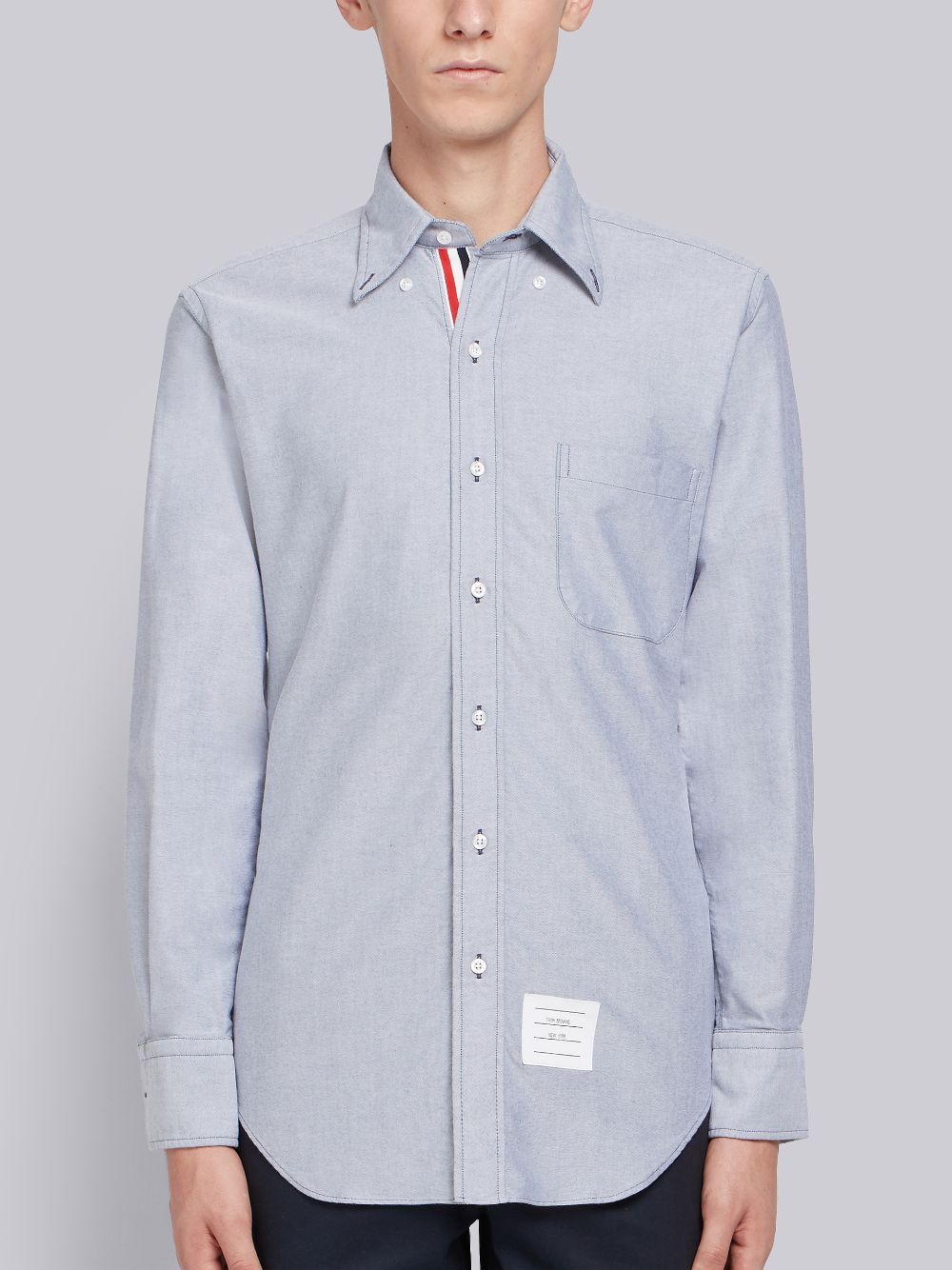 Chemises Thom Browne Grosgrain Placket Oxford Homme Bleu | ZMB50T63698