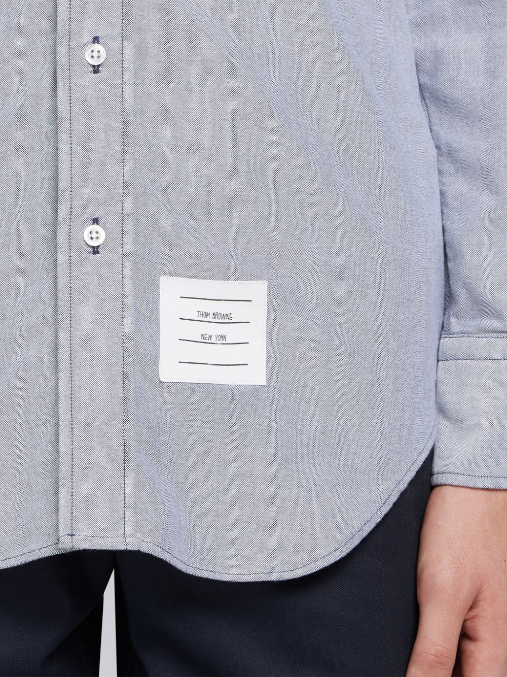 Chemises Thom Browne Grosgrain Placket Oxford Homme Bleu | ZMB50T63698
