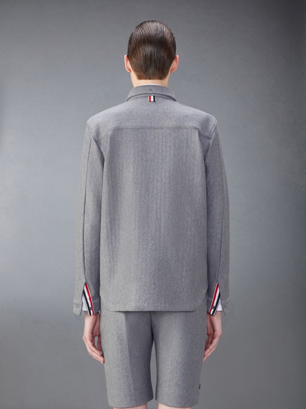 Chemises Thom Browne Knit Cotton Jacket Homme Grise | SDS27Z42961