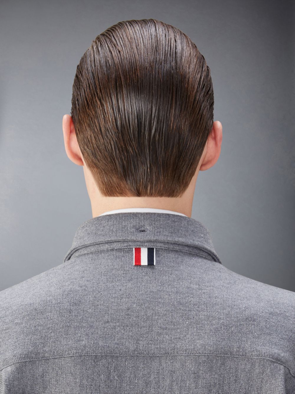 Chemises Thom Browne Knit Cotton Jacket Homme Grise | SDS27Z42961