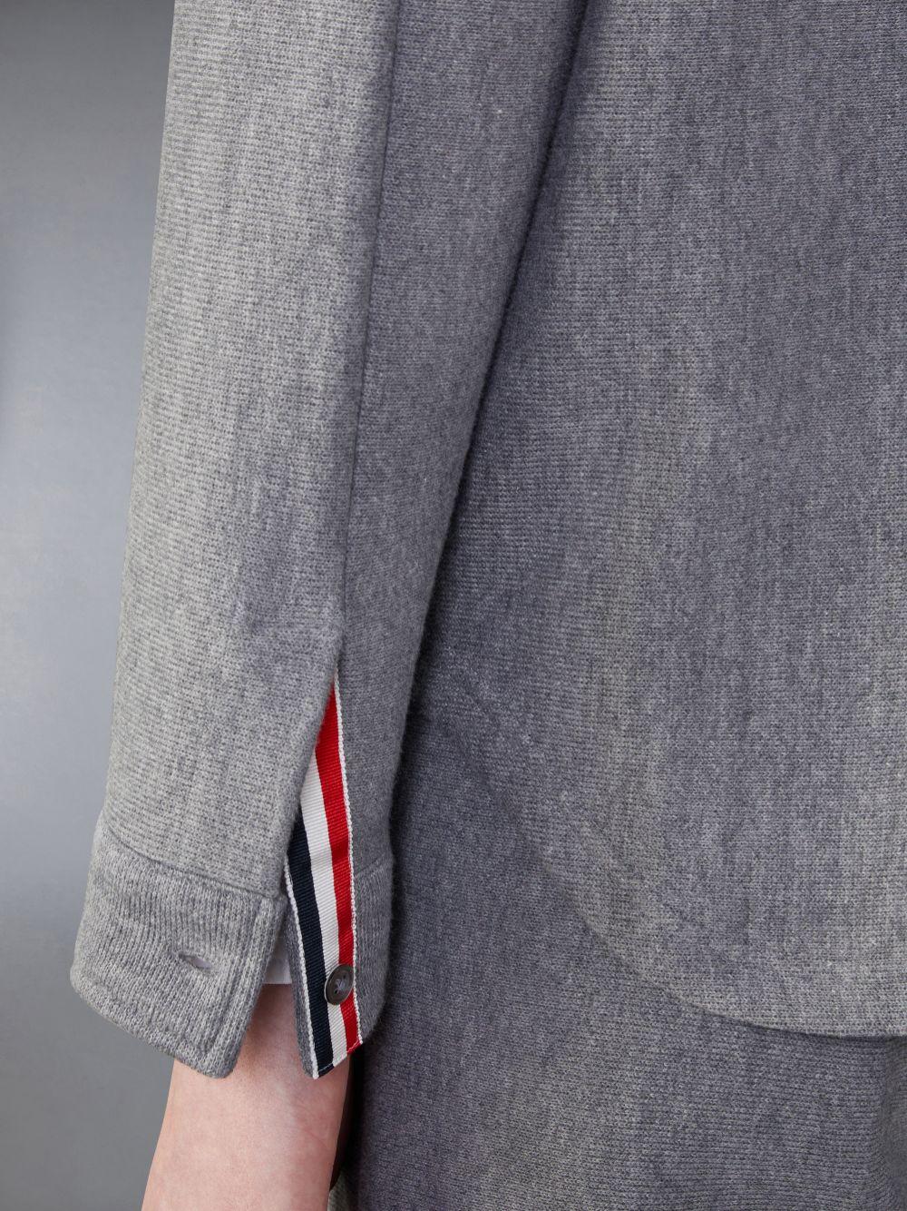 Chemises Thom Browne Knit Cotton Jacket Homme Grise | SDS27Z42961