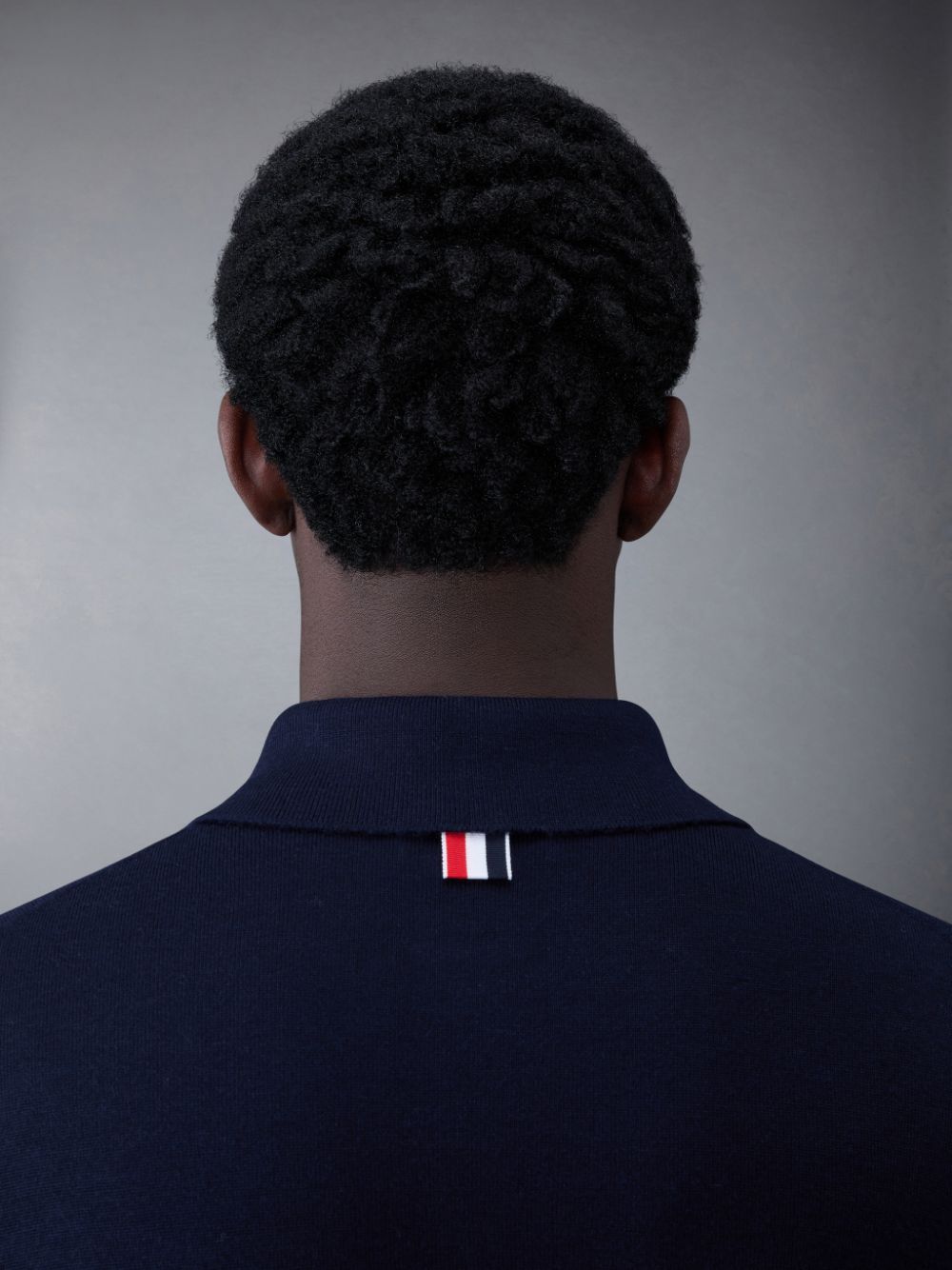 Chemises Thom Browne MERINO JERSEY STRIPE INTARSIA Homme Bleu | FDD71N43349