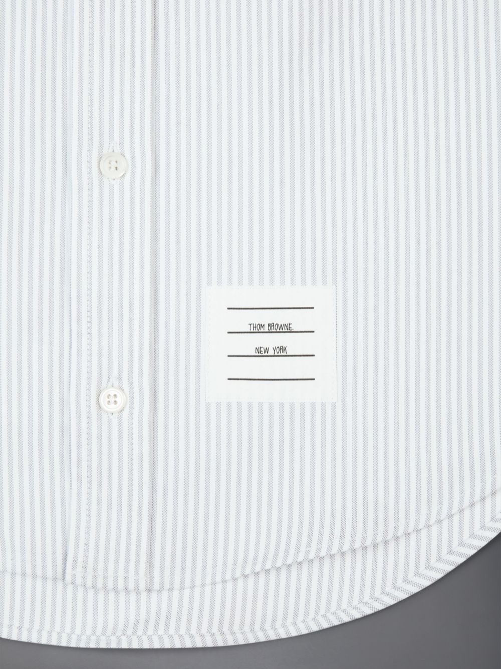Chemises Thom Browne Medium Cotton Oxford University Stripe Classic Garcon Grise | YMF49X67196