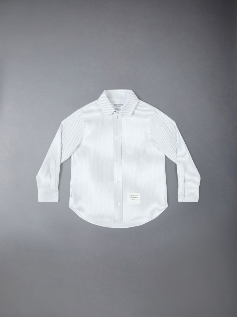 Chemises Thom Browne Medium Cotton Oxford University Stripe Classic Garcon Grise | YMF49X67196