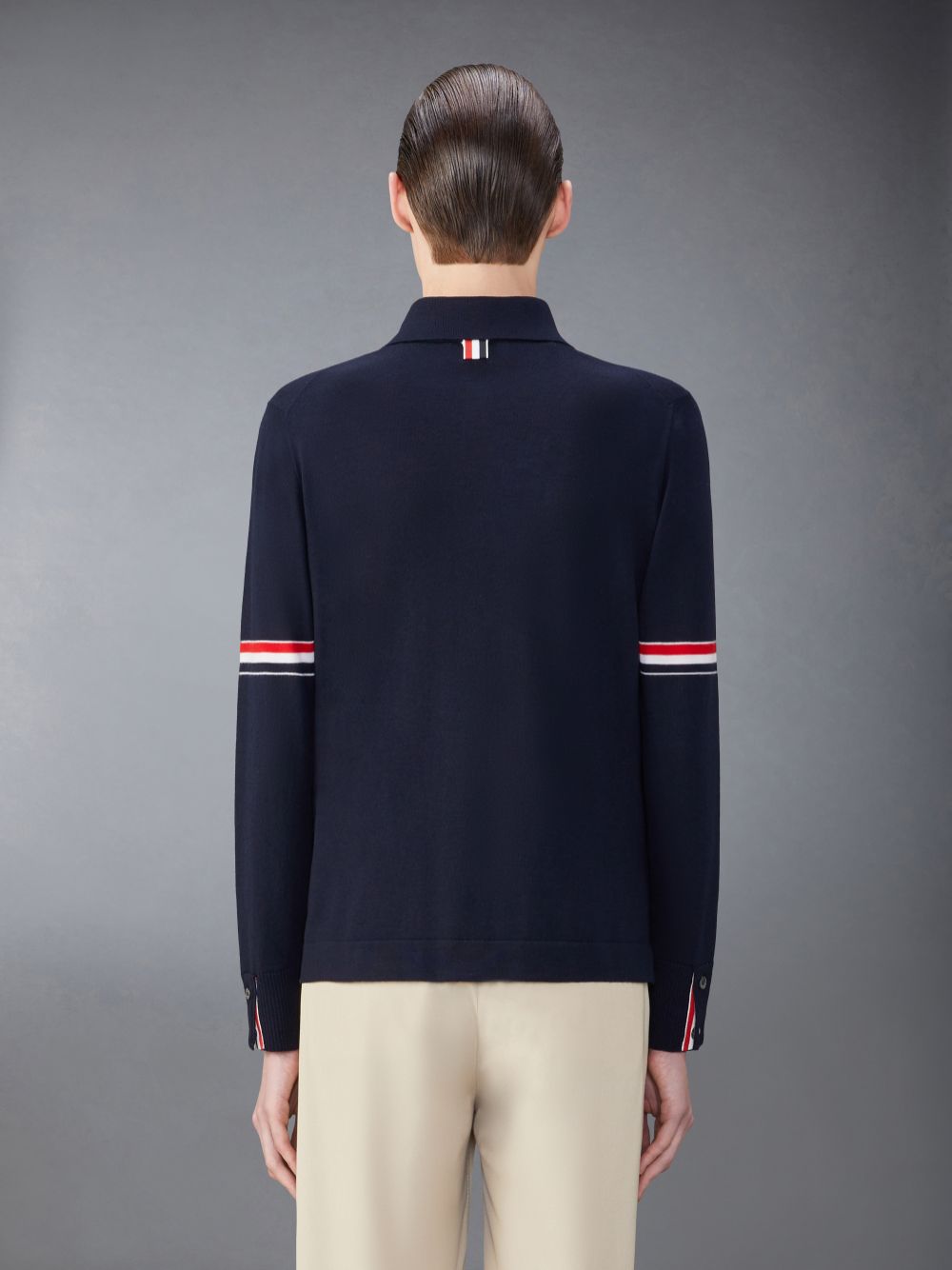 Chemises Thom Browne Merino Wool Armband Homme Bleu | TCP28E11198