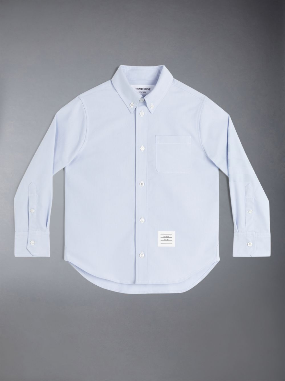 Chemises Thom Browne Oxford 4-Bar Garcon Bleu | QMW64U87501