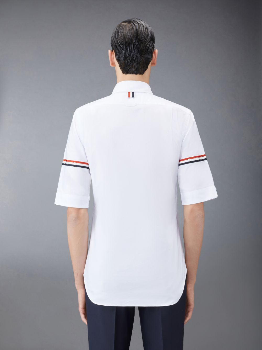 Chemises Thom Browne Oxford Armband Classic Short Sleeve Homme Blanche | EMA27X25997