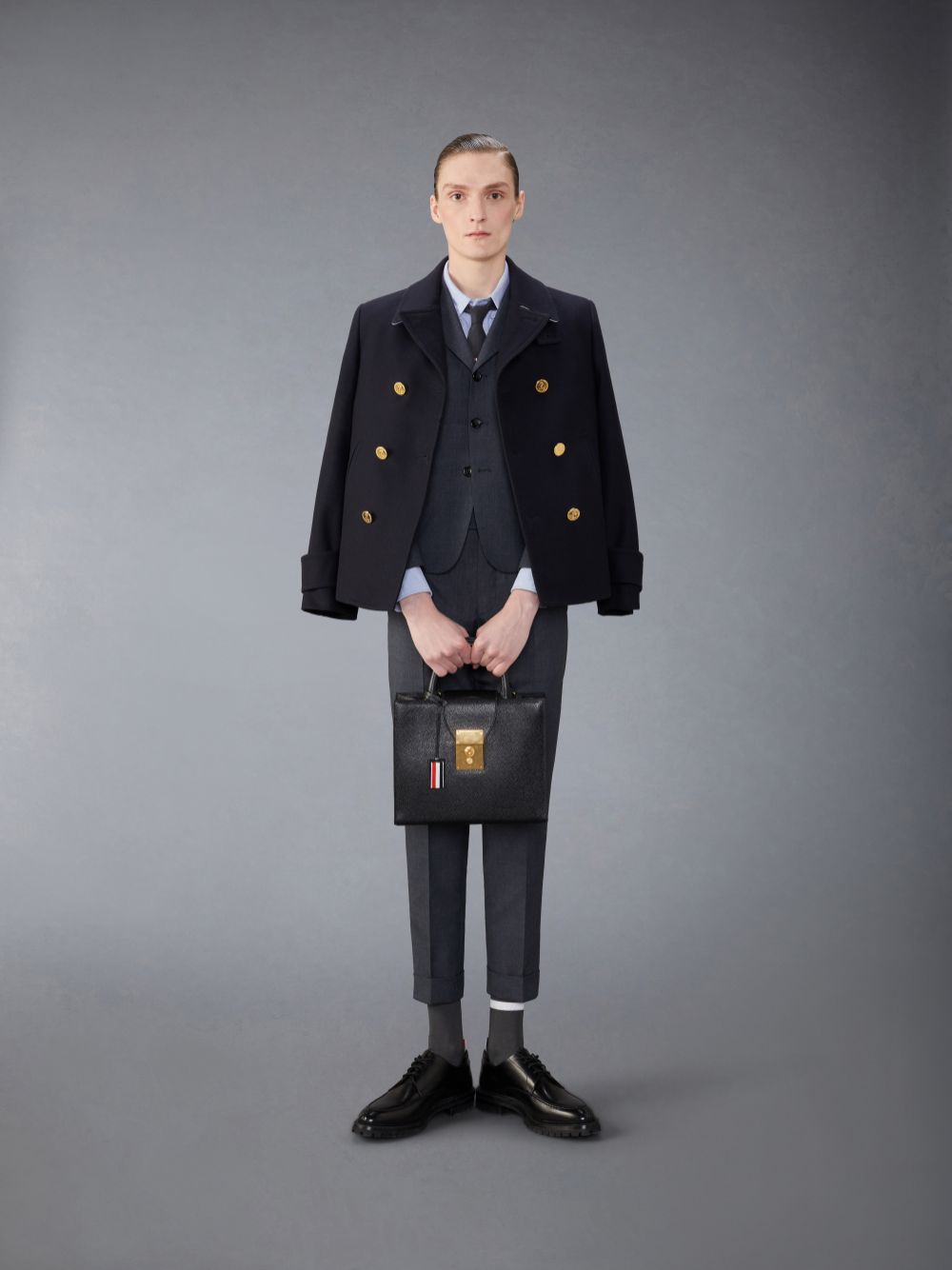 Chemises Thom Browne Oxford Armband Homme Bleu | NYX07T17394