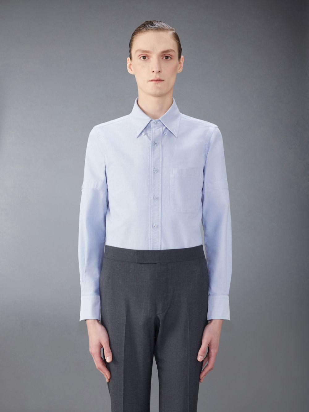 Chemises Thom Browne Oxford Armband Homme Bleu | NYX07T17394