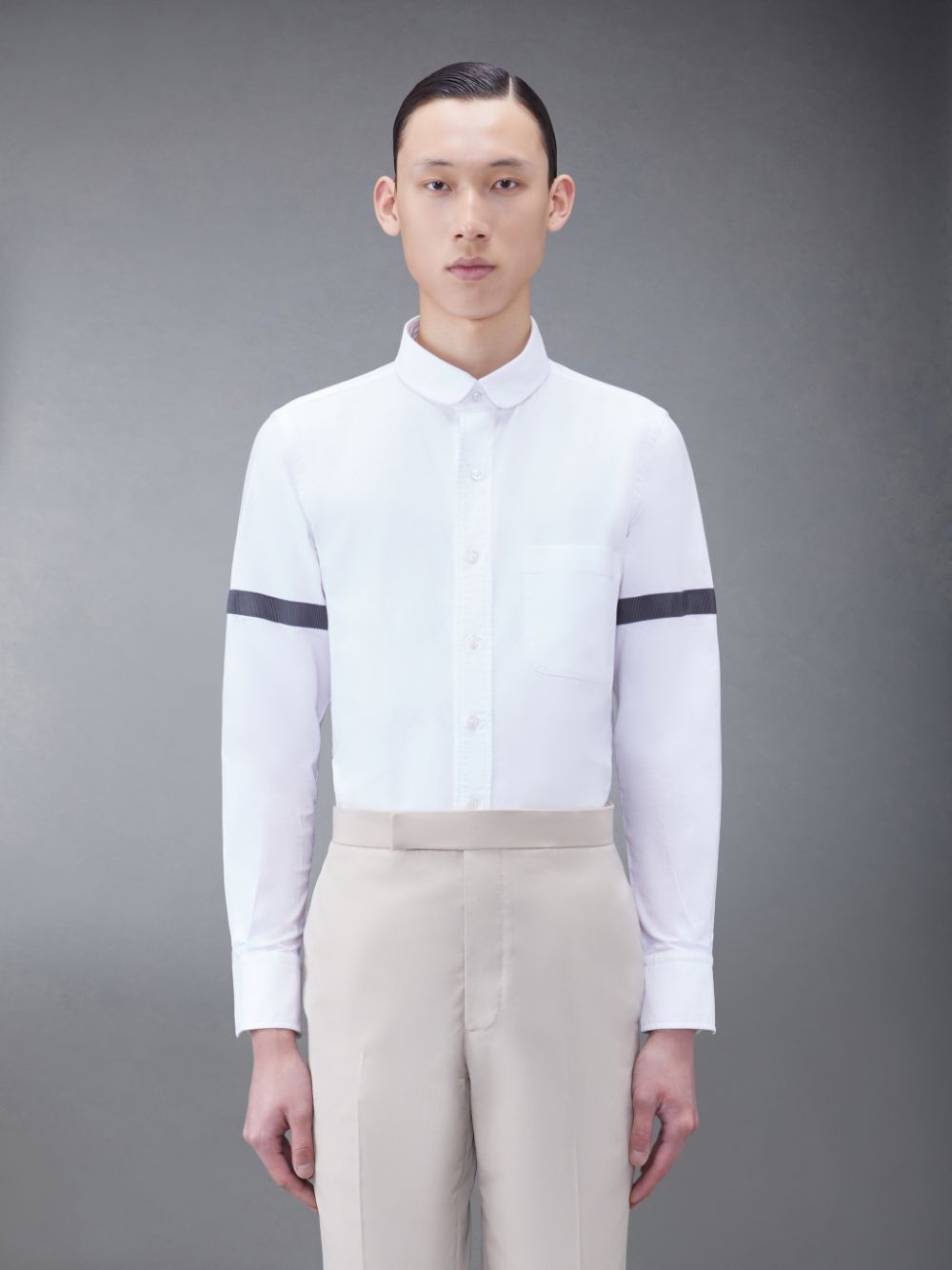 Chemises Thom Browne Oxford Armband Homme Blanche | LJO35K28739