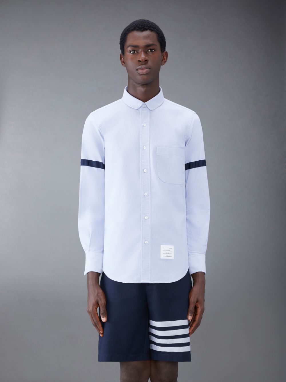 Chemises Thom Browne Oxford Armband Homme Bleu | IVS60B42019