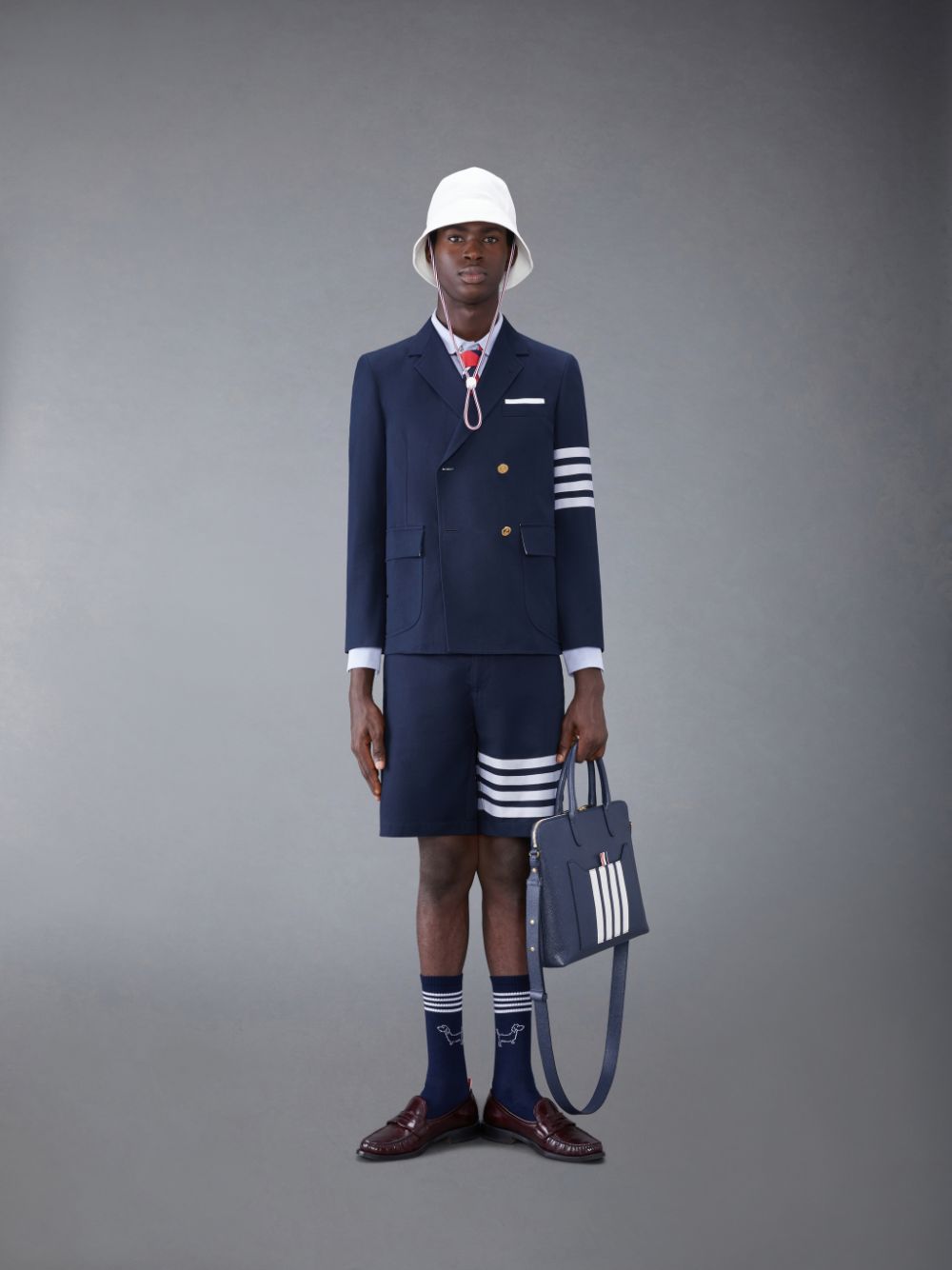 Chemises Thom Browne Oxford Armband Homme Bleu | IVS60B42019