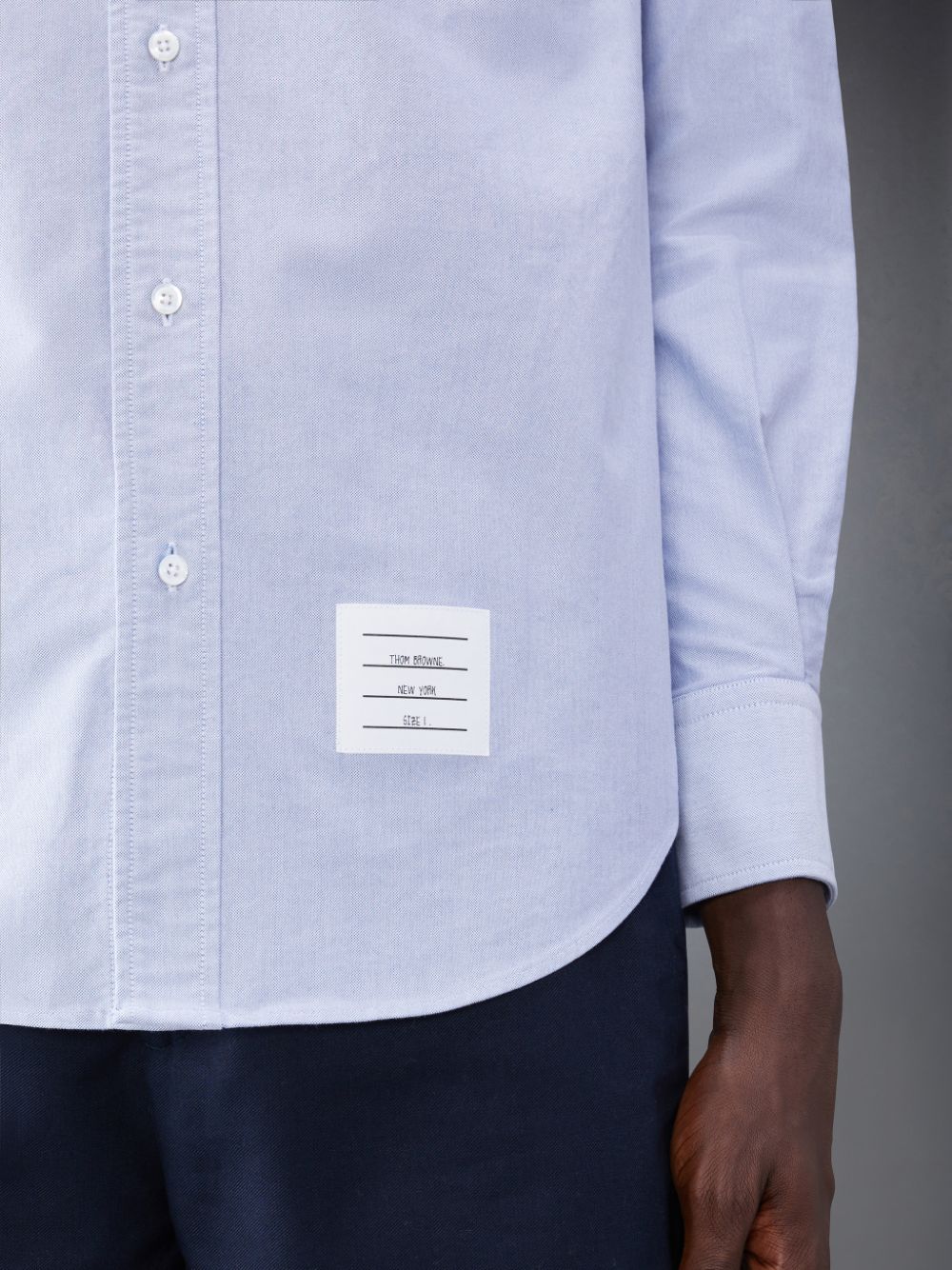 Chemises Thom Browne Oxford Armband Homme Bleu | IVS60B42019