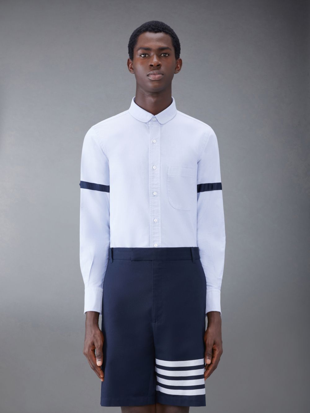 Chemises Thom Browne Oxford Armband Homme Bleu | IVS60B42019