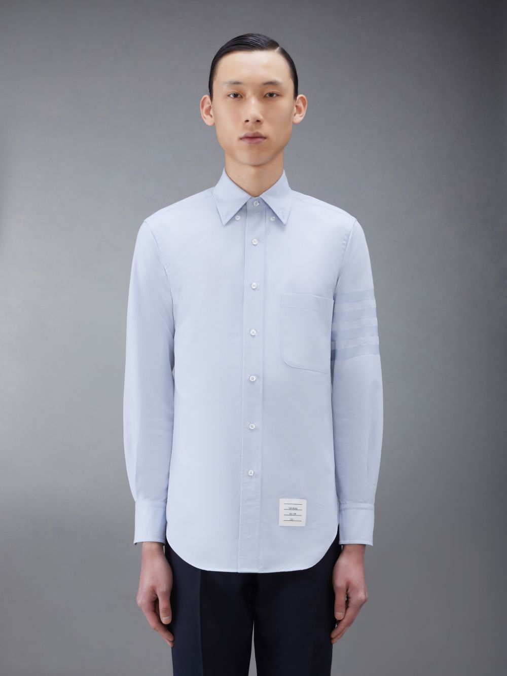 Chemises Thom Browne Oxford Classic 4-Bar Homme Bleu | CXR70H30807