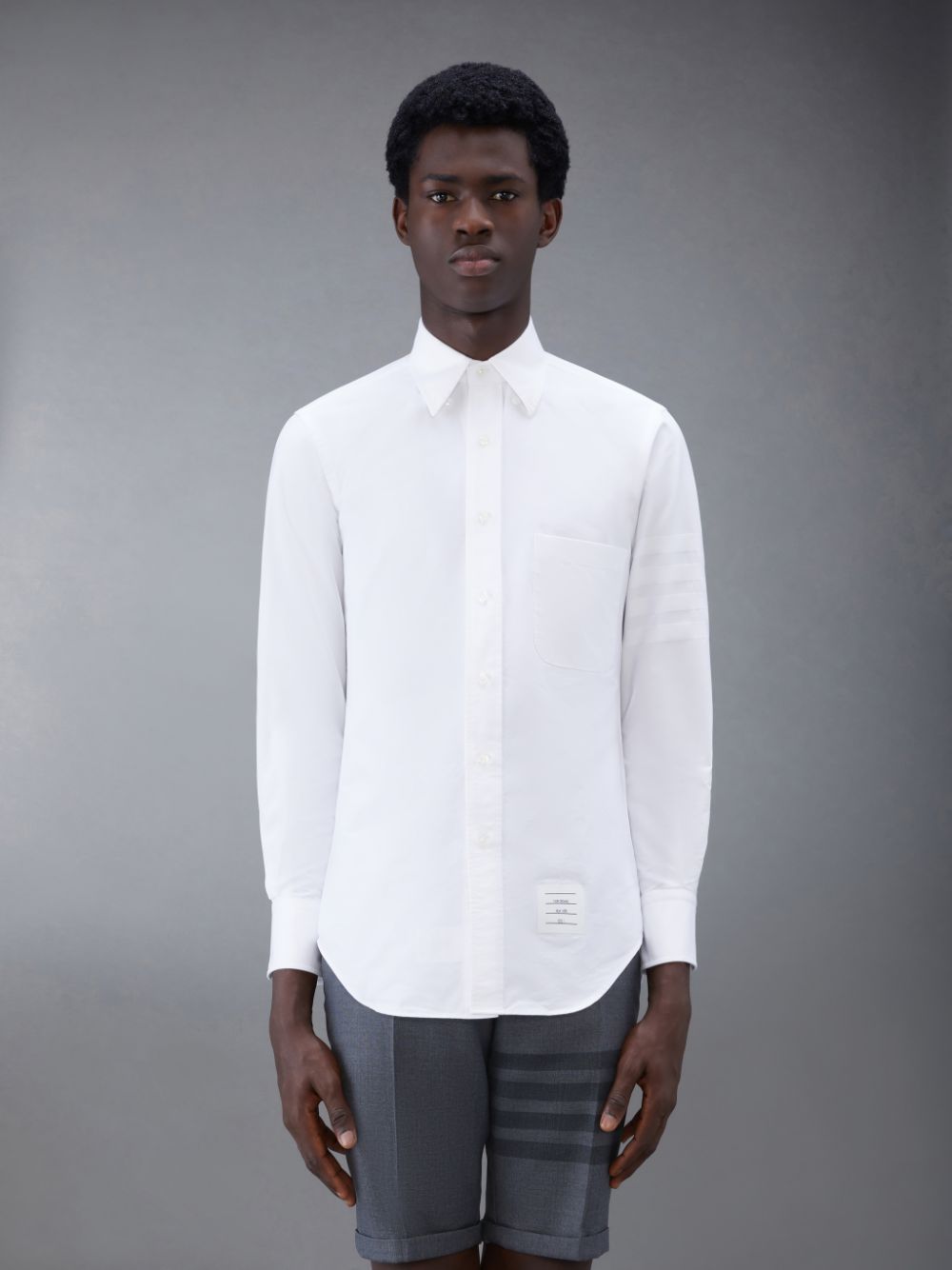 Chemises Thom Browne Oxford Classic 4-Bar Homme Blanche | TUB25E89708