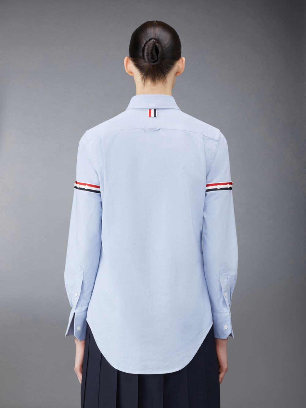 Chemises Thom Browne Oxford Classic Round Collar Femme Bleu Clair | WHD01A95056