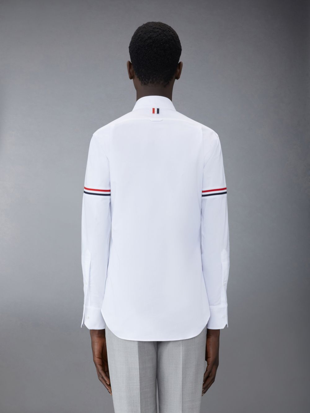 Chemises Thom Browne Oxford Elastic Homme Blanche | BQF43F07126