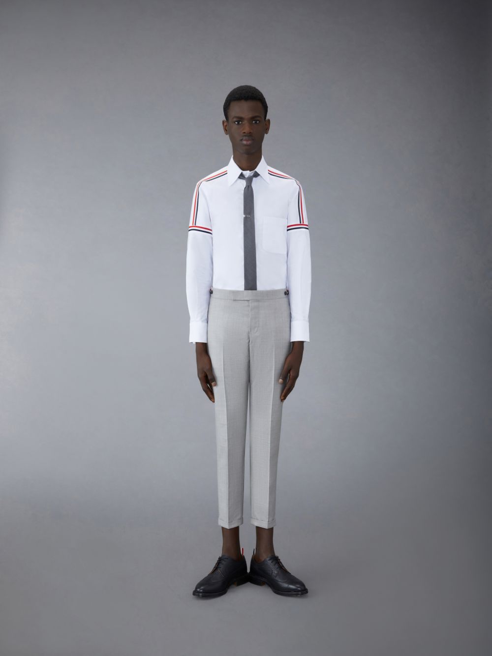 Chemises Thom Browne Oxford Elastic Homme Blanche | BQF43F07126