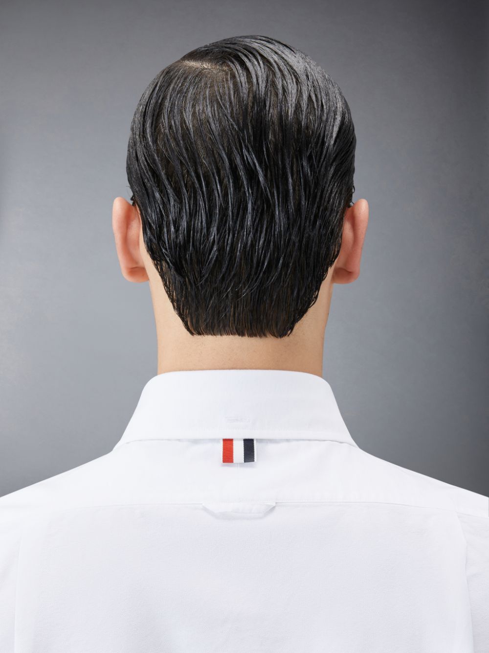 Chemises Thom Browne Oxford Grosgrain Cuff Short Sleeve Homme Blanche | AMB34O28542