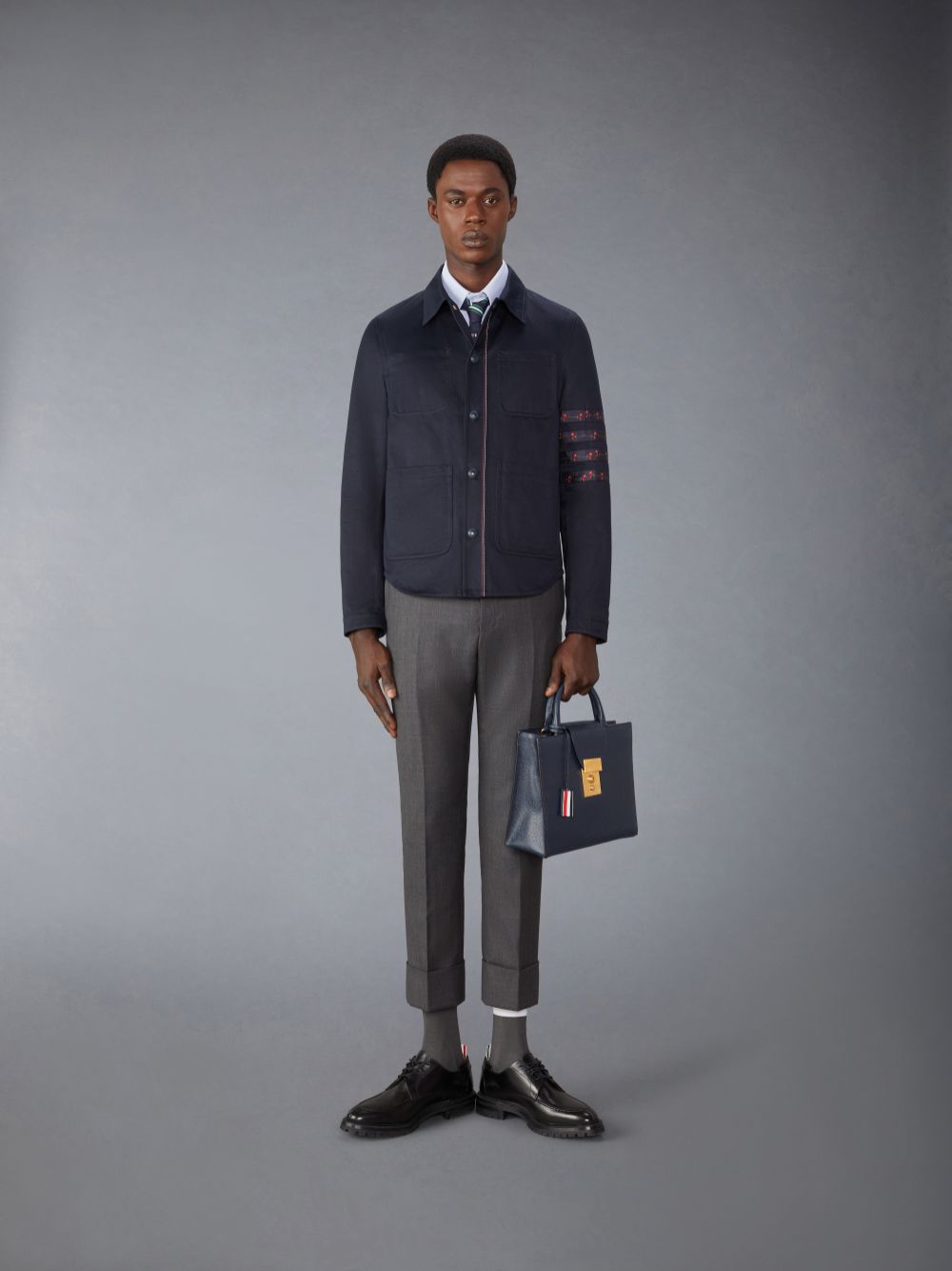 Chemises Thom Browne Oxford Rose 4-Bar Homme Bleu | KIW96U10727