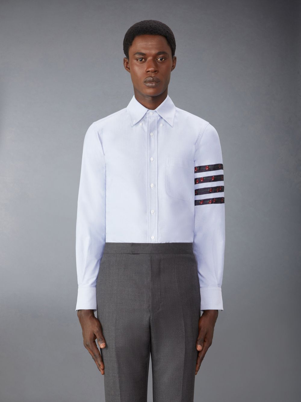 Chemises Thom Browne Oxford Rose 4-Bar Homme Bleu | KIW96U10727