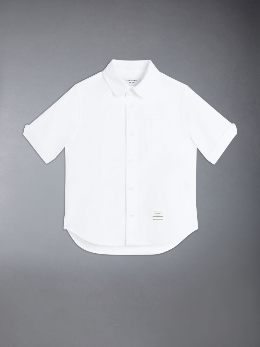 Chemises Thom Browne Oxford Round Collar Garcon Blanche | FIU52B78647