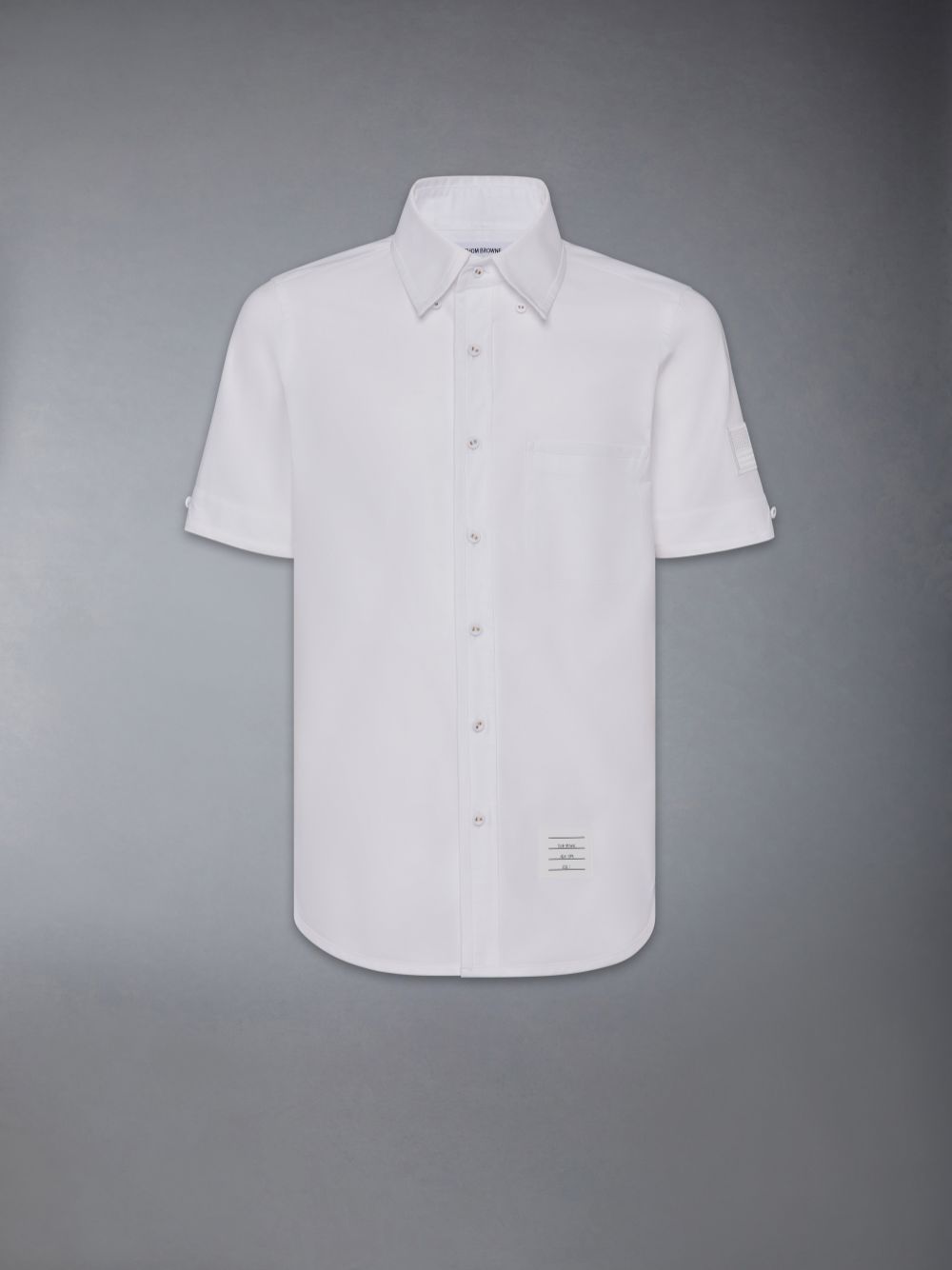 Chemises Thom Browne Oxford Self Tipping and Flag Patch Homme Blanche | NSY34M57108