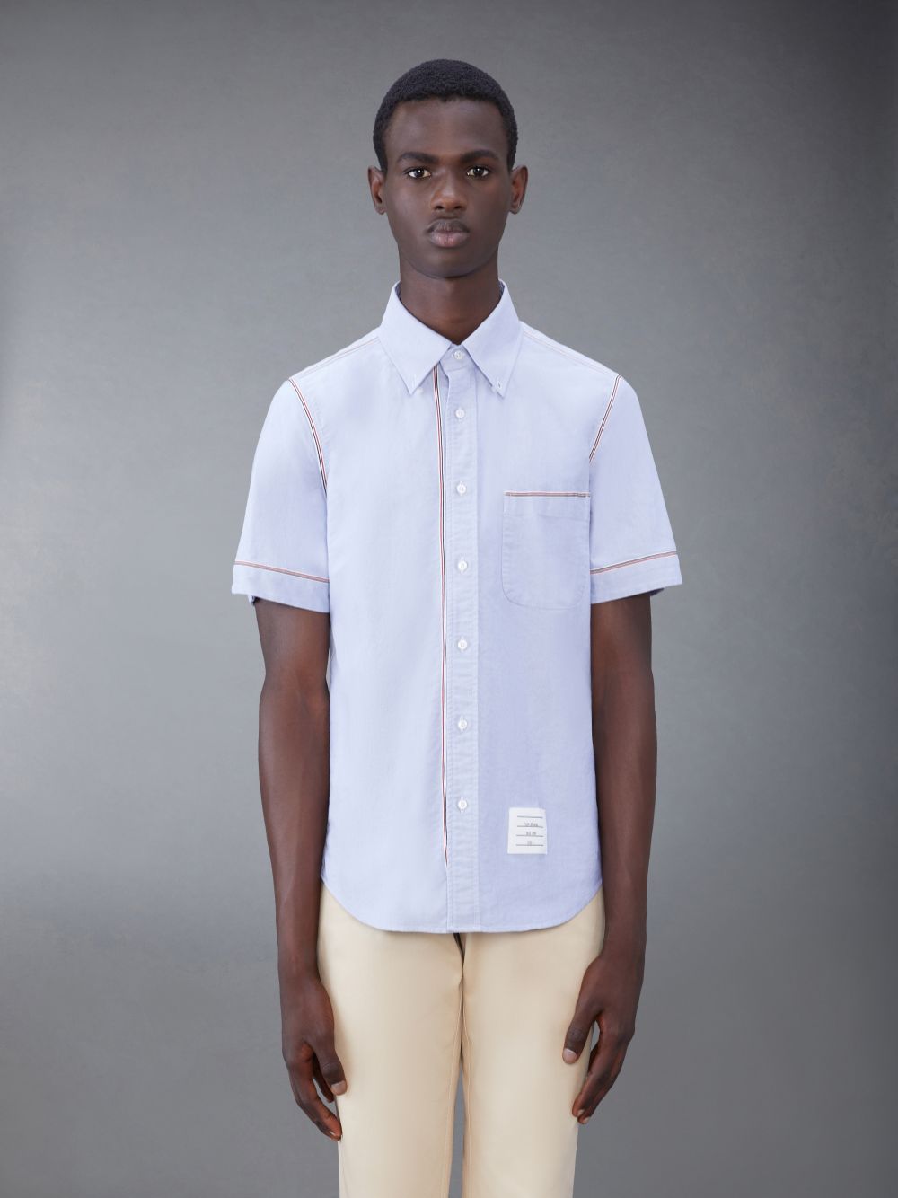 Chemises Thom Browne Oxford Short Sleeve Homme Bleu | FQB28G79827