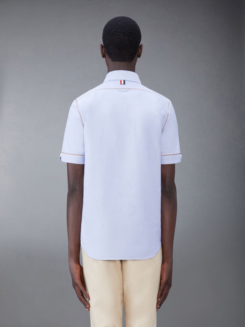 Chemises Thom Browne Oxford Short Sleeve Homme Bleu | FQB28G79827