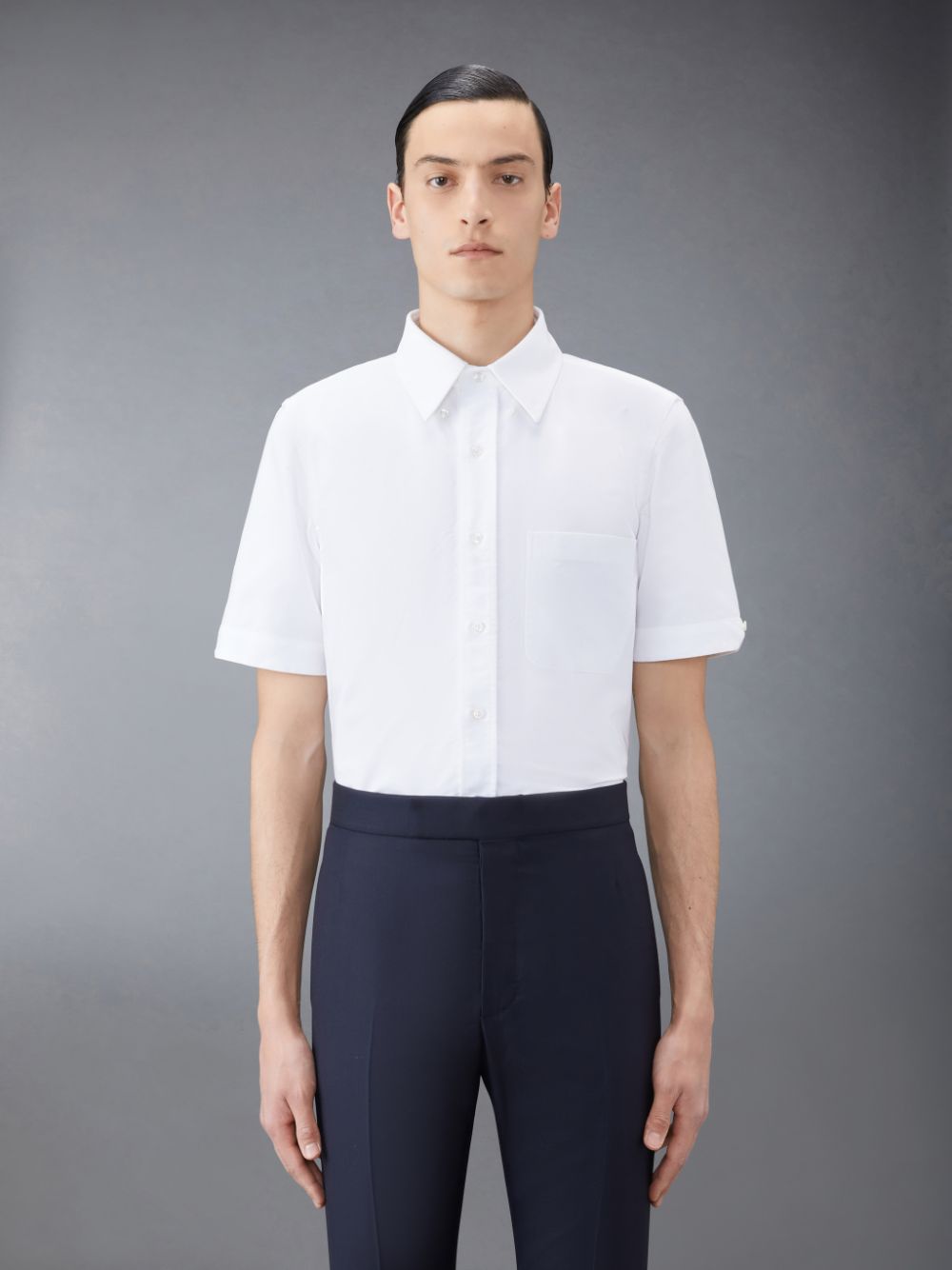 Chemises Thom Browne Oxford Short Sleeve Homme Blanche | RFF22E63423