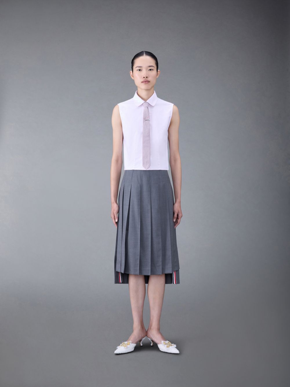 Chemises Thom Browne Oxford Sleeveless Femme Rose | OFL74W48766