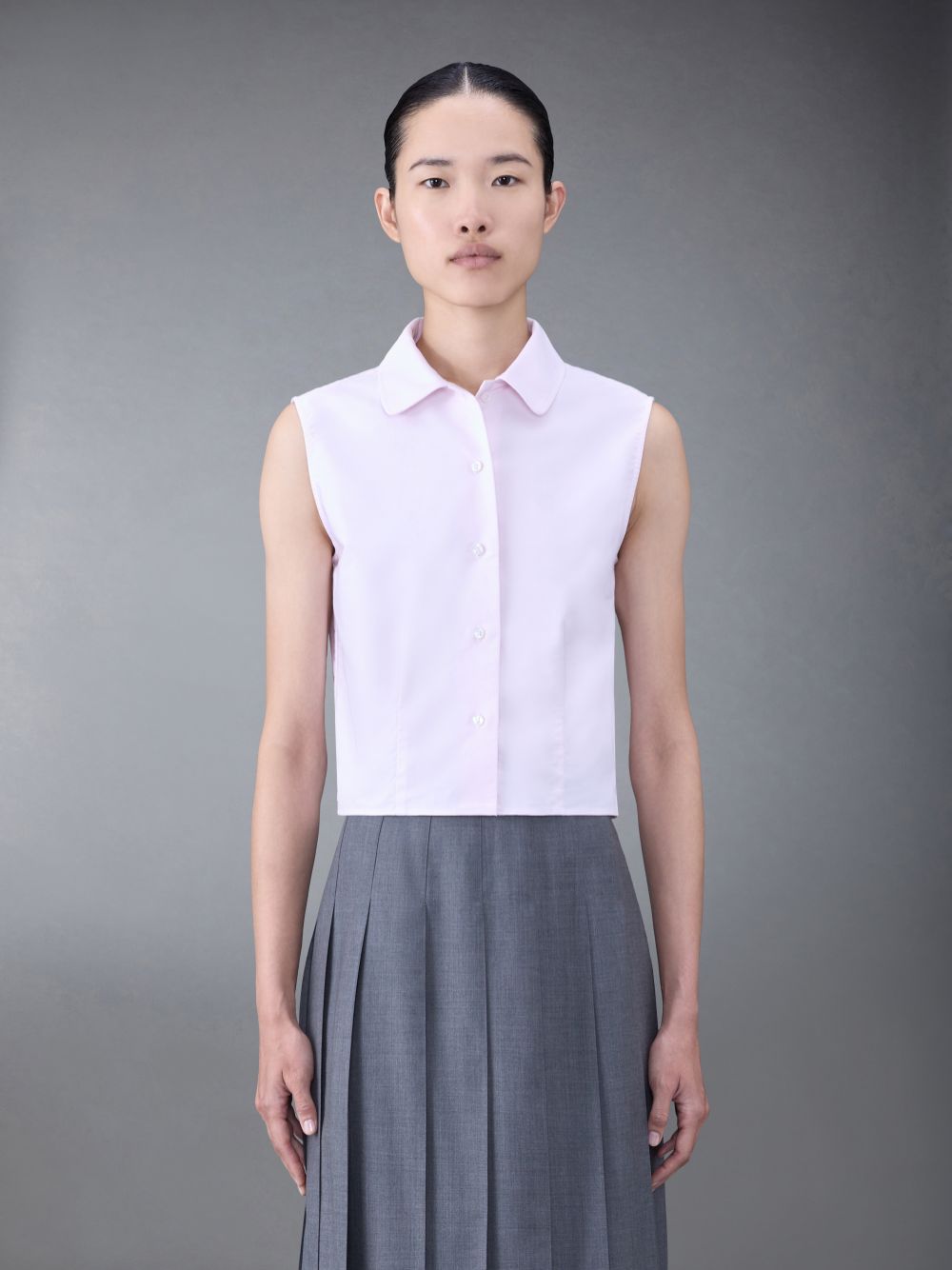 Chemises Thom Browne Oxford Sleeveless Femme Rose | OFL74W48766