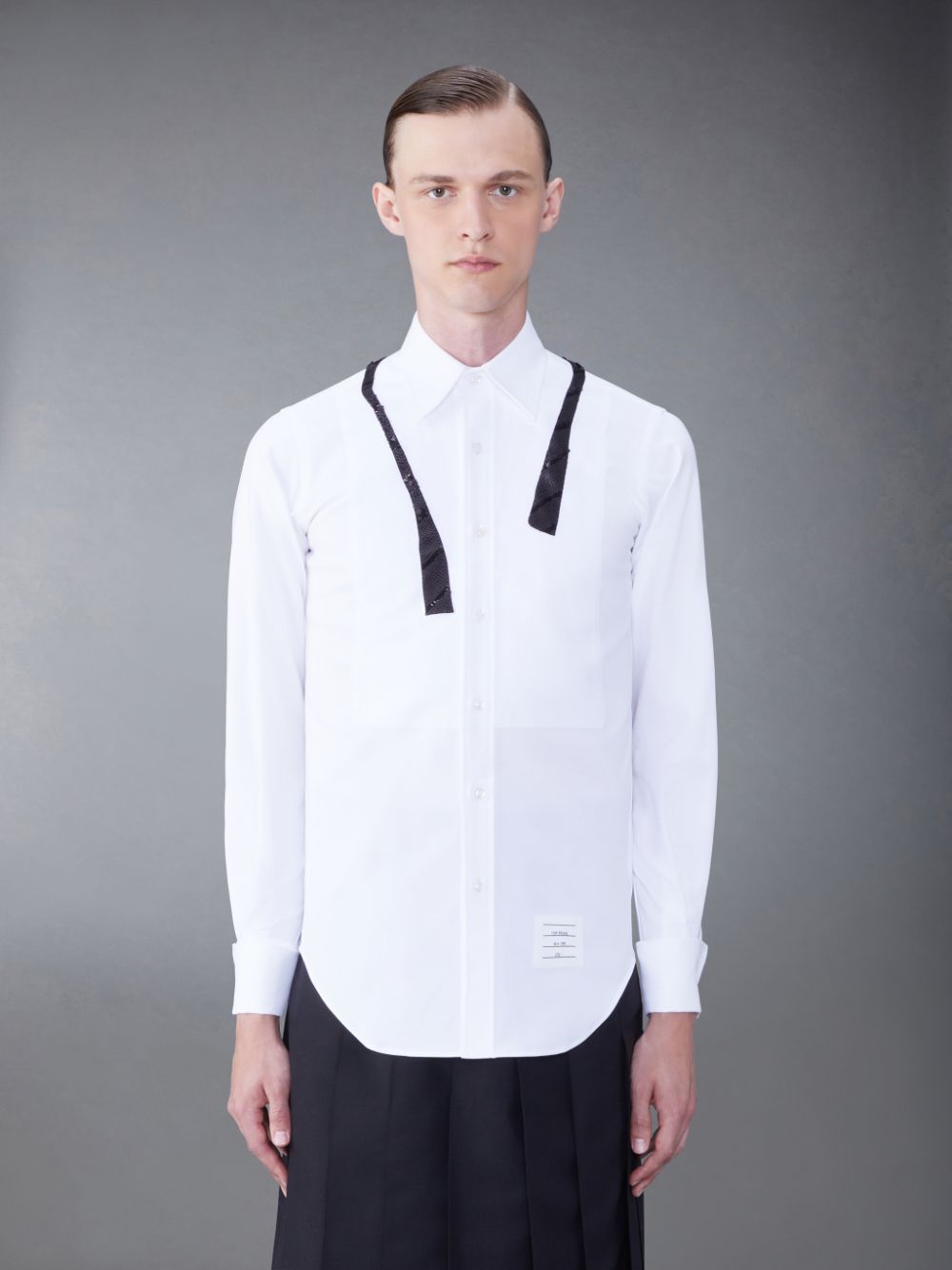 Chemises Thom Browne Pique Sequin Homme Blanche | RYJ11I24869