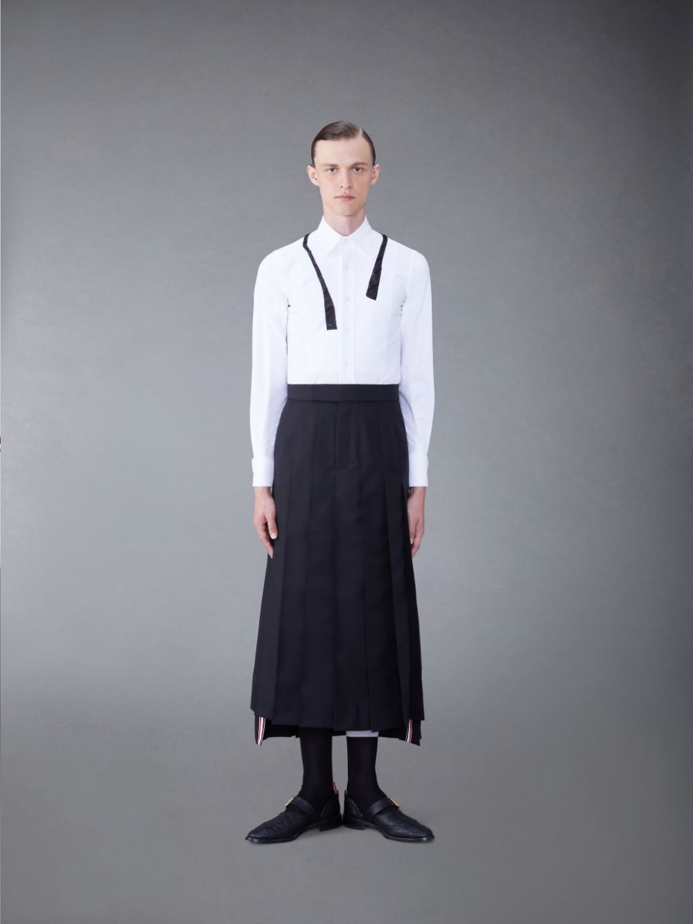 Chemises Thom Browne Pique Sequin Homme Blanche | RYJ11I24869