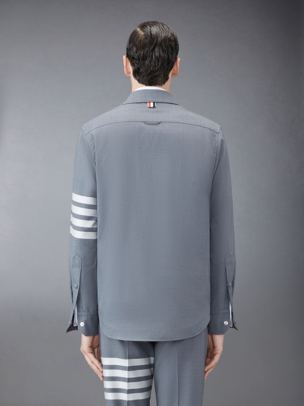Chemises Thom Browne Plain Weave 4-Bar Jacket Homme Grise | BSZ52N66911