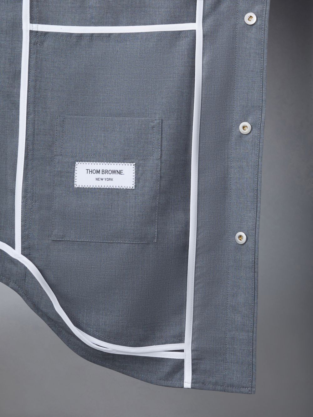 Chemises Thom Browne Plain Weave 4-Bar Jacket Homme Grise | BSZ52N66911