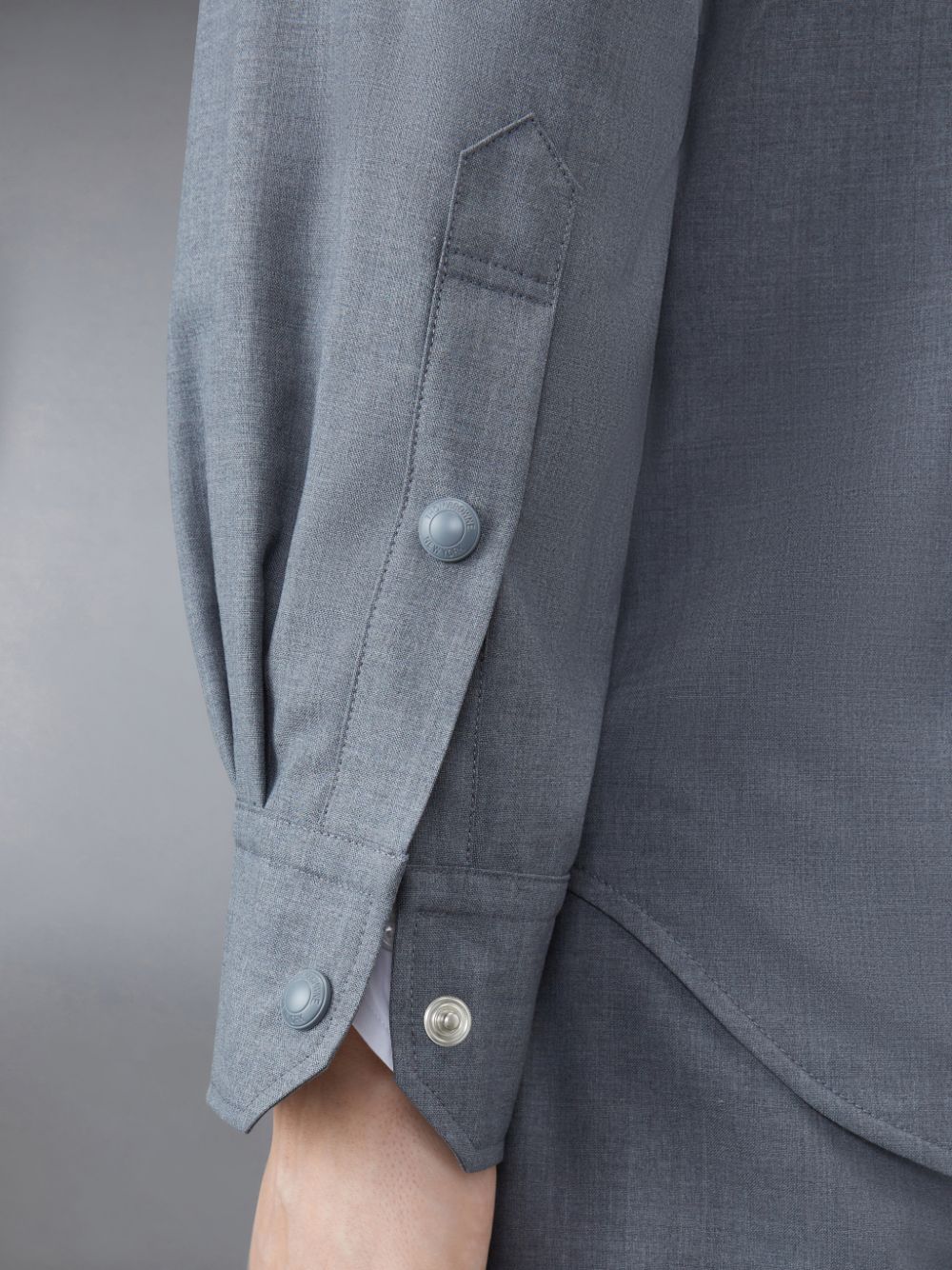 Chemises Thom Browne Plain Weave 4-Bar Jacket Homme Grise | BSZ52N66911