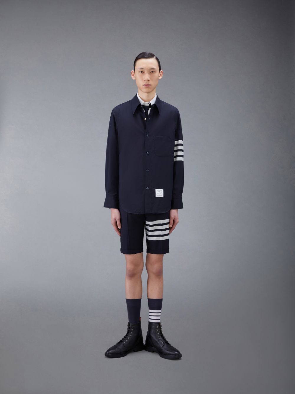 Chemises Thom Browne Plain Weave 4-Bar Jacket Homme Bleu | LCI84Q10207