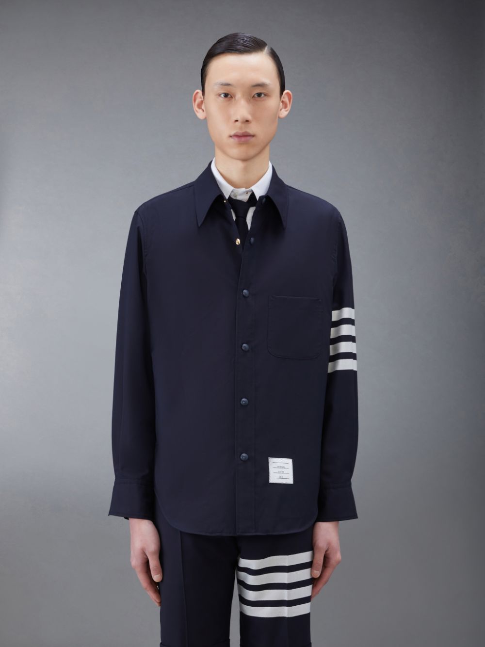 Chemises Thom Browne Plain Weave 4-Bar Jacket Homme Bleu | LCI84Q10207