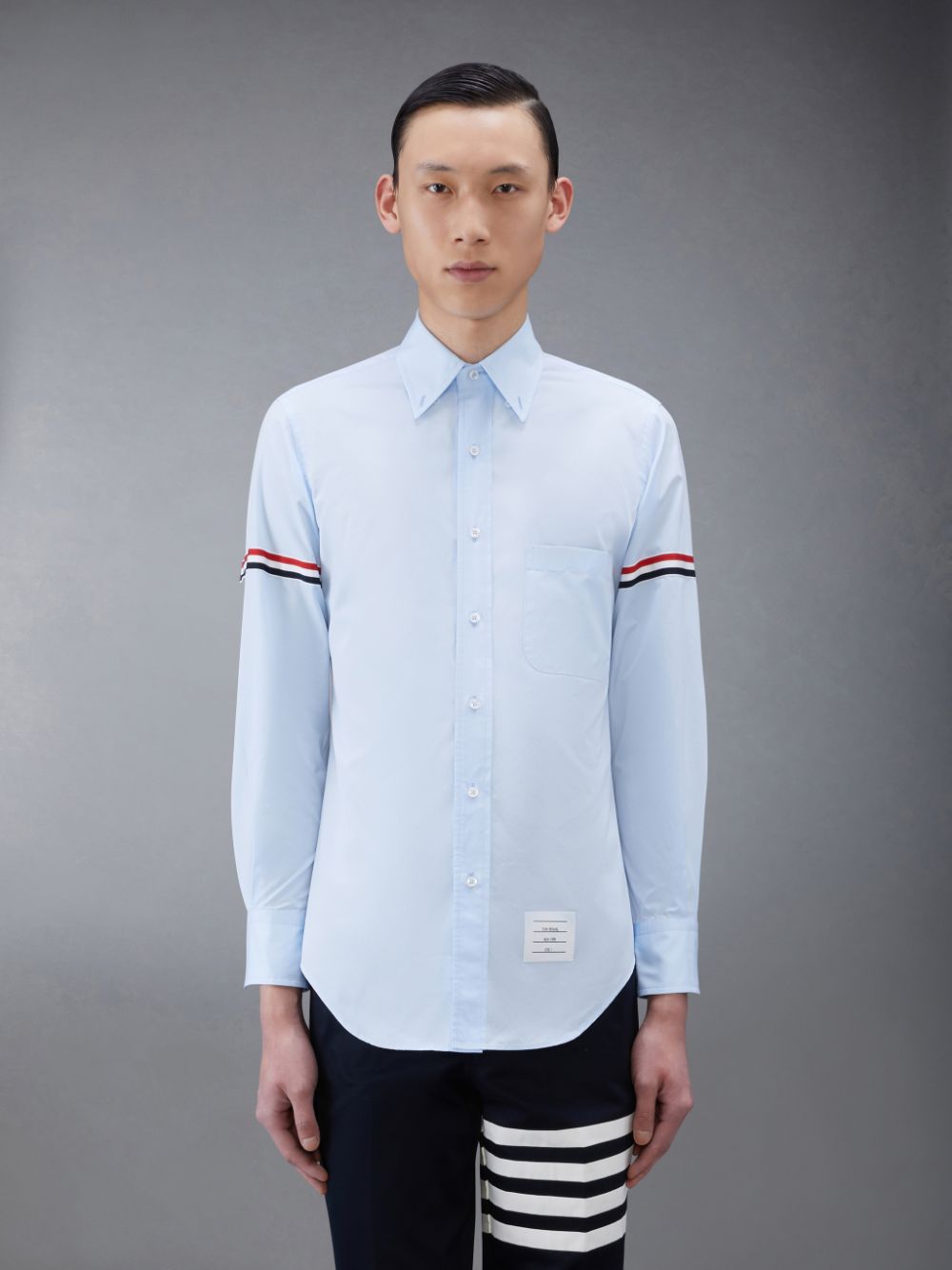 Chemises Thom Browne Poplin Armband Classic Homme Bleu | HVT92Q31309