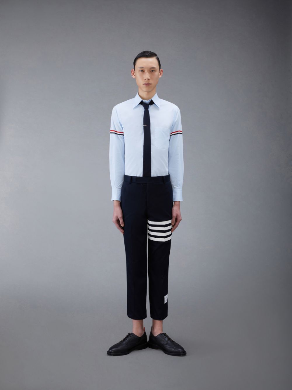 Chemises Thom Browne Poplin Armband Classic Homme Bleu | HVT92Q31309