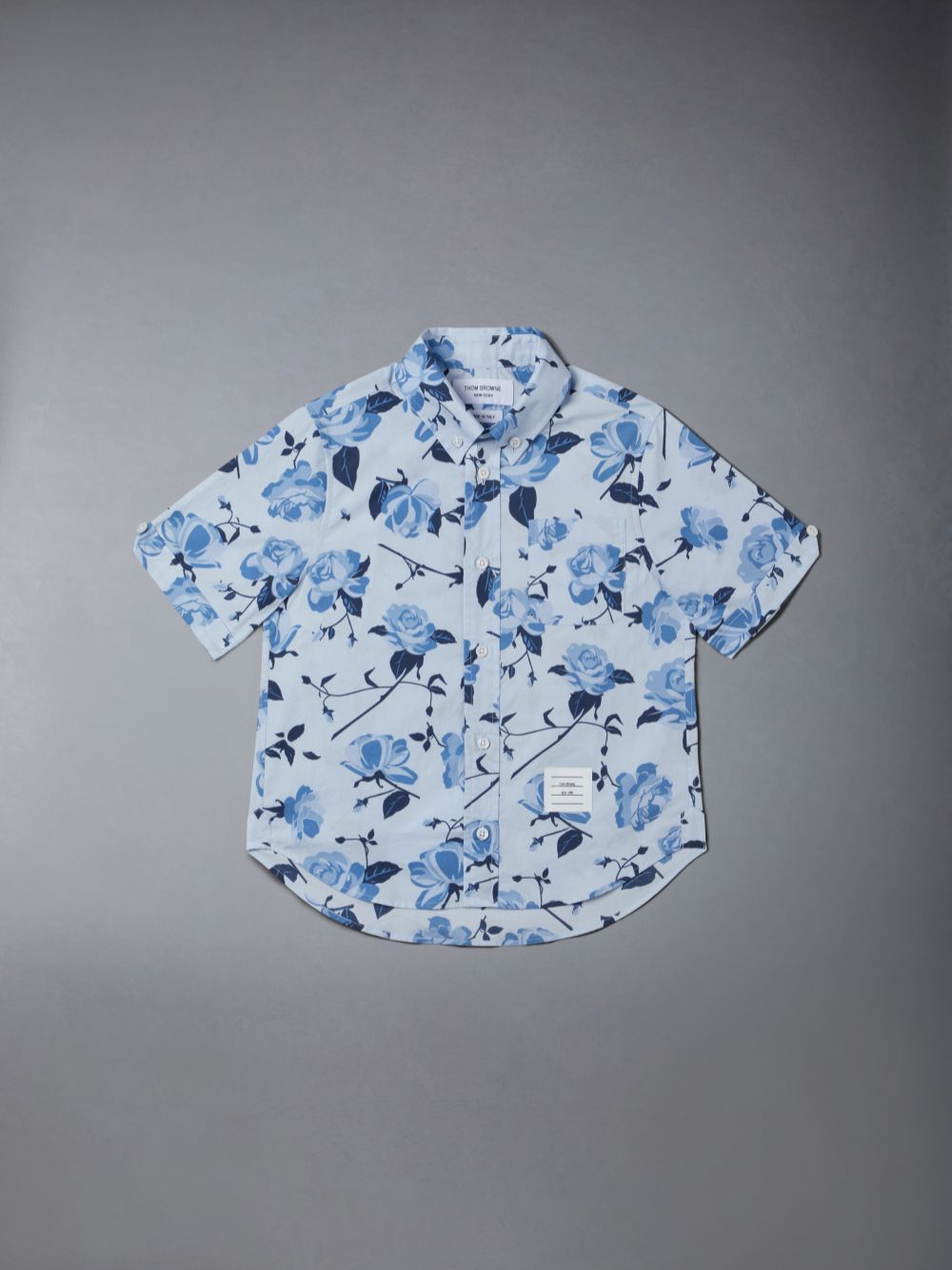 Chemises Thom Browne Poplin Rose Floral Garcon Bleu | GPS76W71715